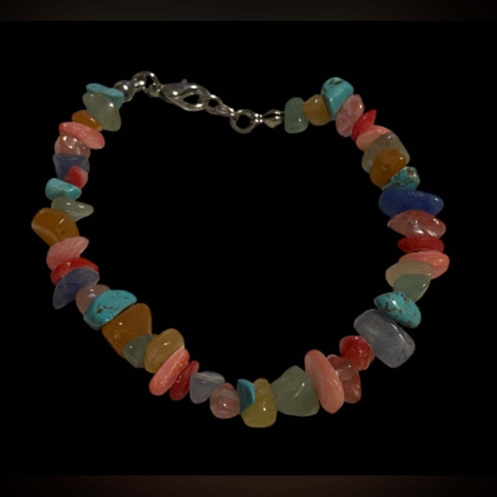 LAST CHANCE 🔥 Multicolor Gemstone Chip Bracelet#7503